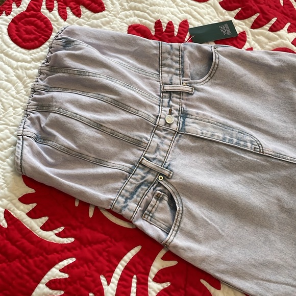 Wild Fable Tube Cargo Denim Jumpsuit in Lavender XS - Picture 4 of 14